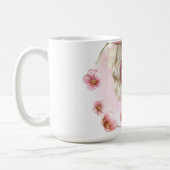 We Are All Unstoppable - Floral Empowerment Tee Coffee Mug (Left)
