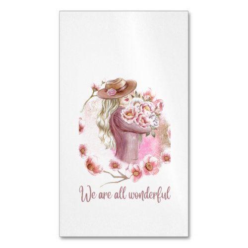 We Are All Wonderful Business Card Magnet
