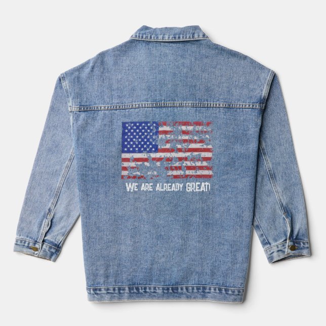 We are already GREAT! Women's Denim Jacket (Back)