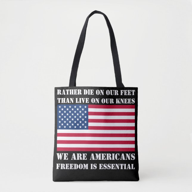 We are Americans (black) Tote (Front)