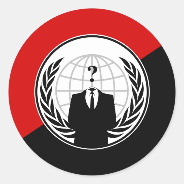 We Are Anonymous Anarchist Flag Classic Round Sticker (Front)