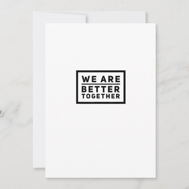 We Are Better Together Teamwork Motivational Graph Holiday Card (Front)