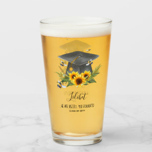 We Are BUZZED! GRADUATION Gift Personalized BEES Glass