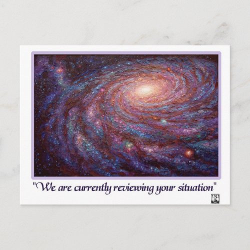 We are currently reviewing your situation postcard