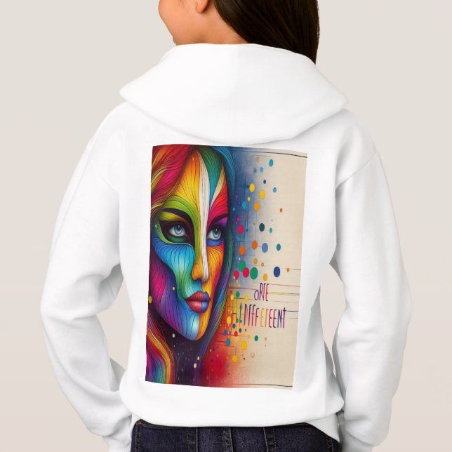 WE ARE DIFFERENT - Abstract Digital Art Hoodie (Back)