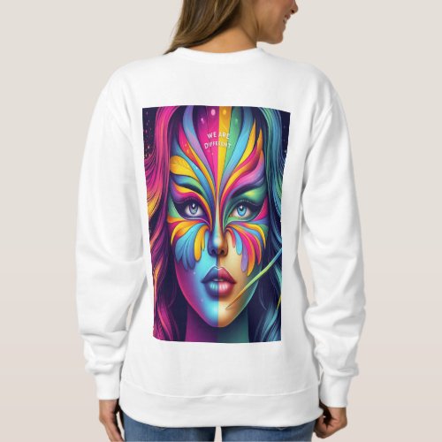 WE ARE DIFFERENT _ Abstract Digital Art Sweatshirt