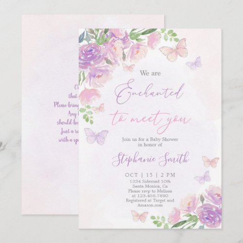 We are Enchanted To Meet You Baby Shower Girl