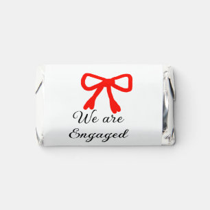 We are engaged add name letter red bow modern text hershey's miniatures