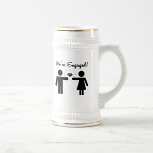 We Are Engaged Beer Stein