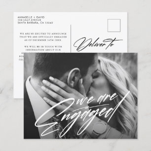 We Are Engaged Photo Engagement Announcement Postcard