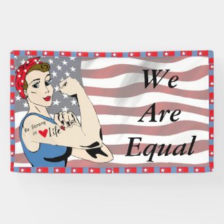 We are Equal, Womens Equality Rights Banner