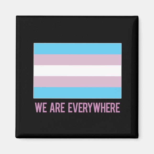 We Are Everywhere magnet (transgender) (Front)