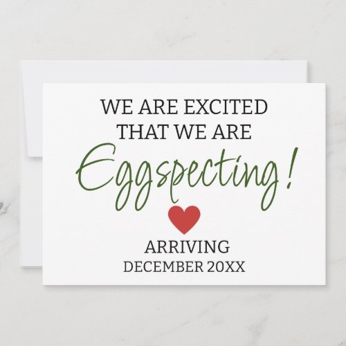 We are excited that we are eggspecting pregnancy  announcement