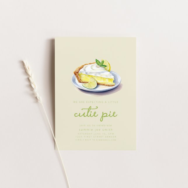 We Are Expecting a Cutie Pie Invitation (Creator Uploaded)