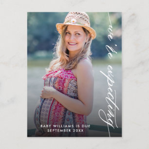 We Are Expecting Photo Pregnancy Announcement Postcard