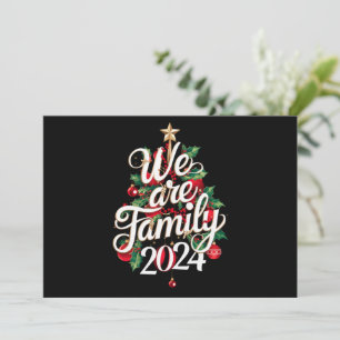 We Are Family Christmas 2024 Matching Pajama Holiday Card