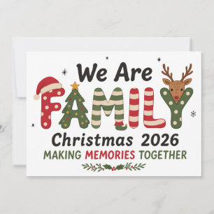We Are Family Christmas 2026 Making Memories Xmas Invitation