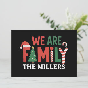 We Are Family Personalized Christmas Family Couple Invitation