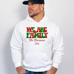 We Are Family Personalized Matching Christmas 2023 Hoodie