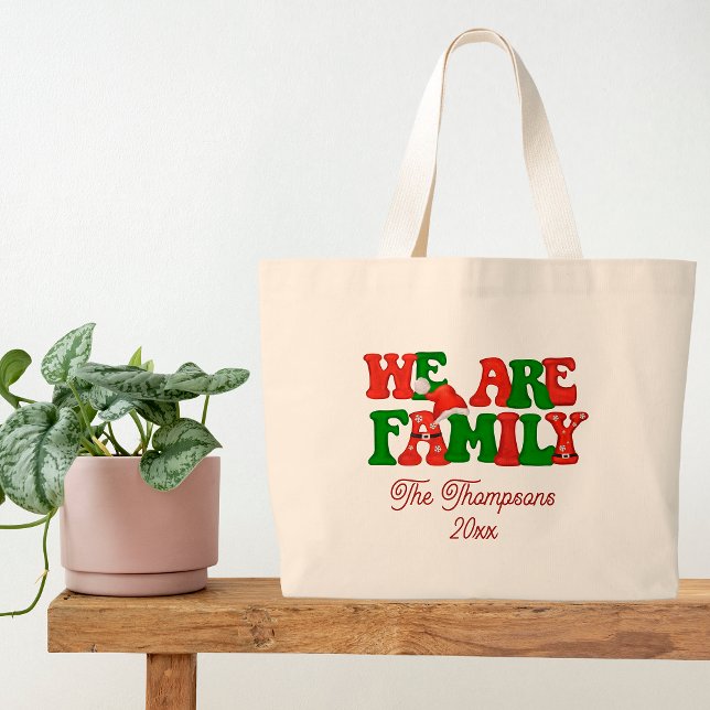 We Are Family Personalized Matching Christmas 2024 Large Tote Bag (Creator Uploaded)