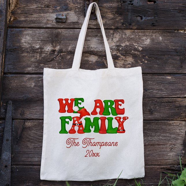 We Are Family Personalized Matching Christmas 2024 Tote Bag (Creator Uploaded)