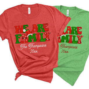 We Are Family Personalized Matching Christmas 2024 Tri-Blend Shirt