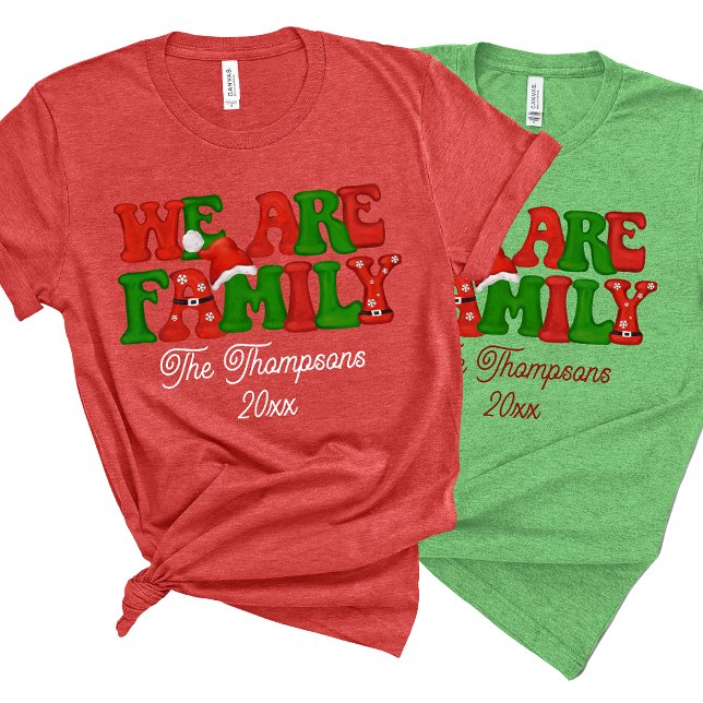 We Are Family Personalized Matching Christmas 2024 Tri-Blend Shirt (Creator Uploaded)