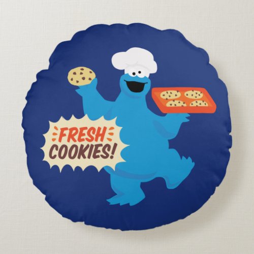 We Are Foodies  Fresh Cookies Round Pillow