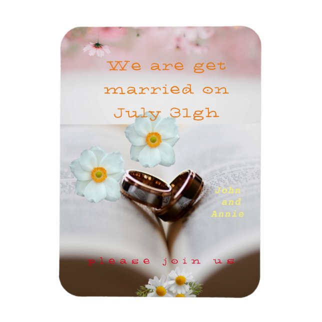 we are get married  magnet (Vertical)