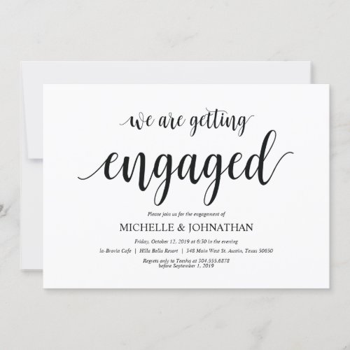 We are getting engaged Engagement Party invites