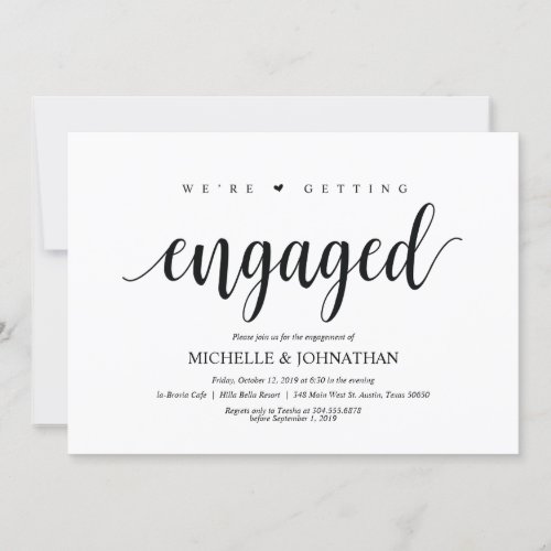 We are getting engaged Engagement Party invites