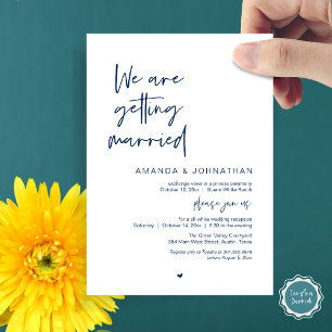 We are getting married, Modern Wedding Celebration Invitation