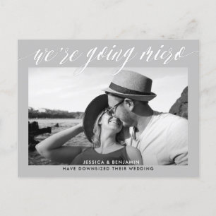 We Are Going Micro Wedding Update Announcement Postcard