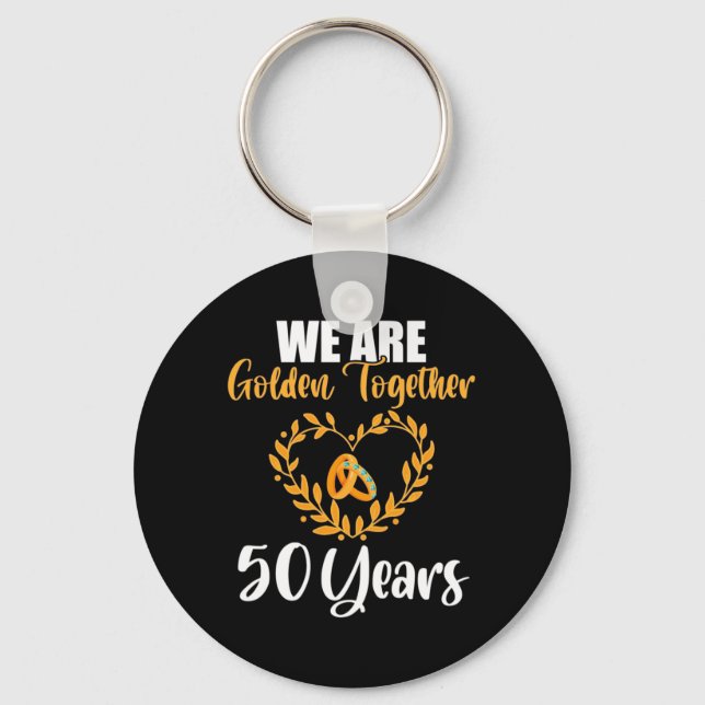 We Are Golden Together 50 Years Keychain (Front)