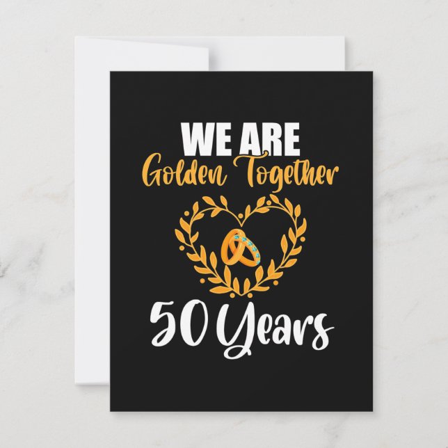 We Are Golden Together 50 Years Thank You Card (Front)
