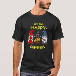 We Are Happy Campers Gnomes Gnome Campfire Couple T-Shirt