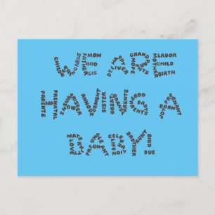 We Are Having a Baby Announcement Postcard