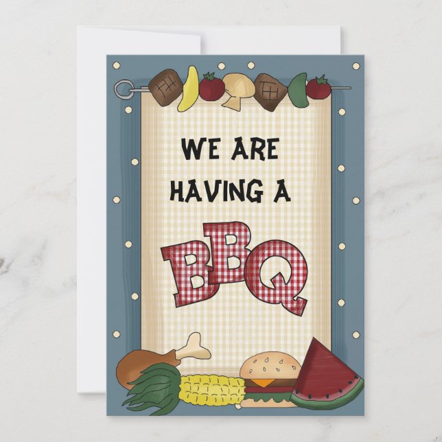 We Are Having A BBQ Invitation (Front)