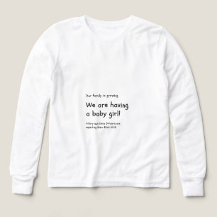 We Are Having a Little Girl – Cute Baby Girl Annou Tri-Blend Shirts