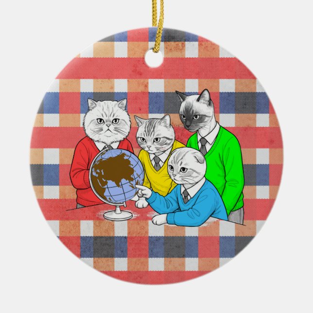 we are here ceramic ornament (Front)