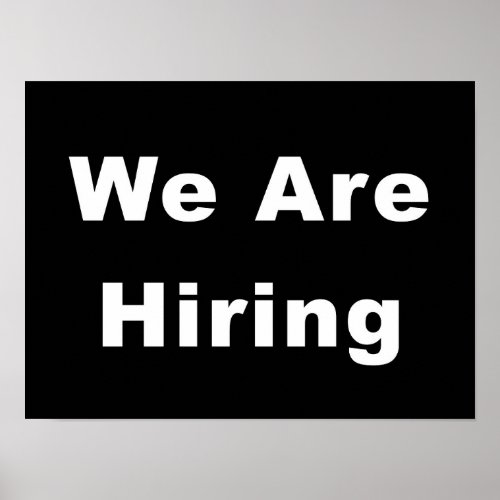 We Are Hiring Business Window Advertisement Poster