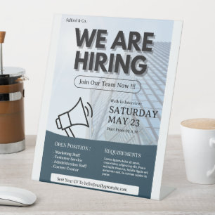 We are Hiring Flyer, Job Vacancy, Hiring Flyer Pedestal Sign
