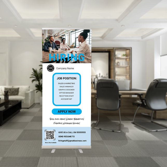 We Are Hiring Join Our Team Custom BUSINESS logo Retractable Banner (We Are Hiring Join Our Team Custom BUSINESS logo Retractable Banner)