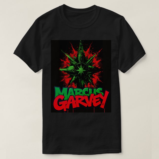 "WE ARE HISTORY- Marcus Garvey T-Shirt (Design Front)