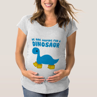 We Are Hoping for a Dinosaur: Brontosaurus Maternity T-Shirt