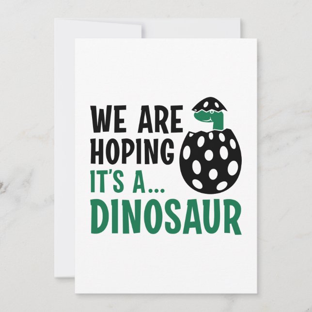 We Are Hoping It’s A Dinosaur Thank You Card (Front)