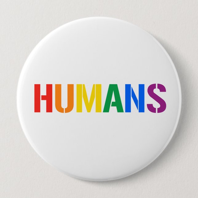 WE ARE HUMANS PINBACK BUTTON (Front)