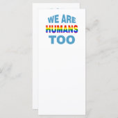 We are humans too (Front/Back)