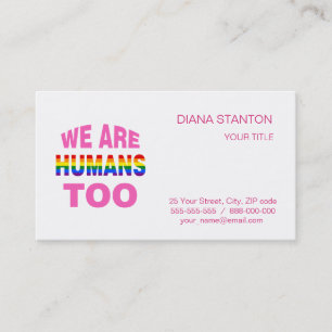 We are humans too business card
