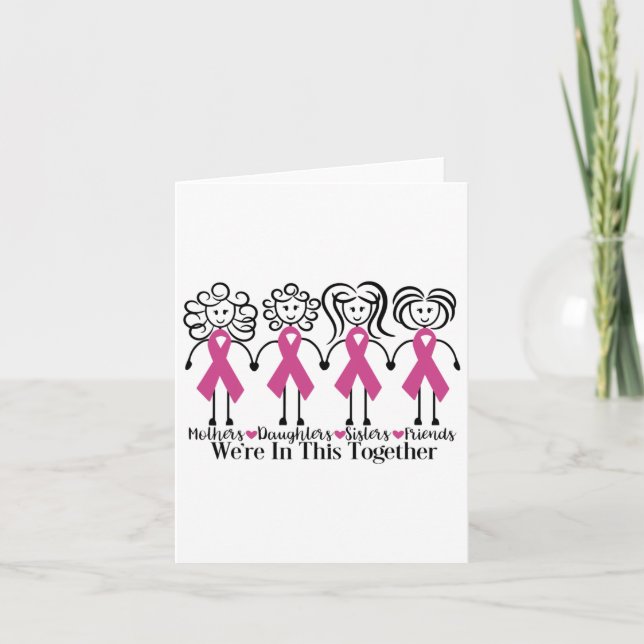 We Are In Together Family Friends Breast Cancer Aw Card (Front)